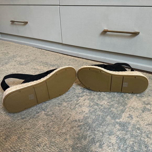 Eileen Fisher Women's Timor Espardille Wedge Sandal - Black 8M - Picture 4 of 9